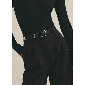 Favorite Daughter 'The Statement' Black Leather Belt Size S